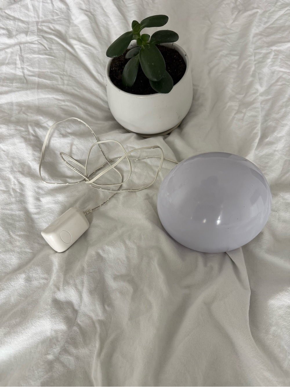 Blue Light Therapy White Table Lamp with Cord